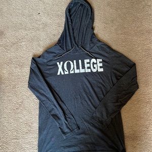 Chi Omega college long sleeve T-shirt hoodie - size small